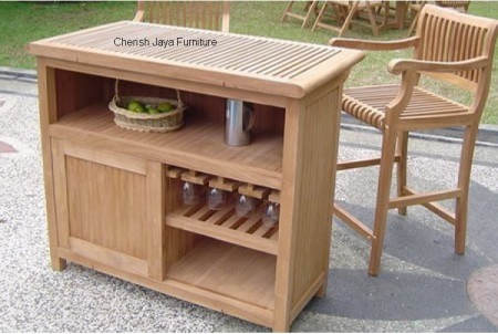 Castle Bar & (Arm) Chair  Size:  Bar: H=105 x D=66 x W=122 cm Chair: H=117 x D=61 x W=45 cm  Arm Chair: H=117 x D=61 x W=56 cm Seat Height= 76 cm Wood: Solid Teakwood